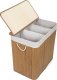 Laundry box with divider G21 63555173, 150l, bamboo 2