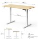 Biurko SENSE7 NOJO LIGHT Jasnobrązowo-Białe 120 cmx60 cm 9