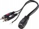 SpeaKa Professional SP-7869832 Phono / DIN-tilslutning Audio Y-adapter [1x DIN-bøsning 5-pol. - 2x Cinch-stik] Sort 1