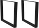 vidaXL Nogi do stołu jadalnego w kształcie litery V 2 szt. Czarne Stal 1