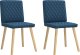 vidaXL Krzesła stołowe, 2 szt., niebieskie, obite tkaniną 2