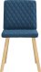 vidaXL Krzesła stołowe, 2 szt., niebieskie, obite tkaniną 3