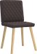 vidaXL Krzesła stołowe, 4 szt., ciemnobrązowe, obite tkaniną 3