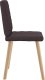 vidaXL Krzesła stołowe, 4 szt., ciemnobrązowe, obite tkaniną 5