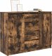 vidaXL Komoda z szufladami Dąb wędzony 100,5x35x76 cm Drewno klejone (3328448) 4