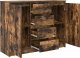 vidaXL Komoda z szufladami Dąb wędzony 100,5x35x76 cm Drewno klejone (3328448) 5