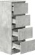 vidaXL Komoda Betonowa Szara 37,5x35x99 cm Drewno klejone 5