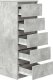 vidaXL Komoda z szufladami Betonowy Szary 37,5x35x99 cm Drewno klejone 5