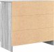 vidaXL Komoda z szufladą Szary Sonoma 71x35x65 cm Drewno klejone 8