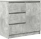 vidaXL Komoda z szufladą Betonowa szarość 71x35x65 cm Drewno klejone 2