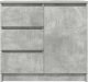 vidaXL Komoda z szufladą Betonowa szarość 71x35x65 cm Drewno klejone 6