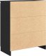 vidaXL Komoda z szufladami Czarny dąb 71x35x84 cm Drewno klejone 8