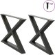vidaXL Nogi do stolika kawowego 2 szt. Antracyt 70x(42-43,3) cm Stal 1