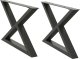vidaXL Nogi do stolika kawowego 2 szt. Antracyt 70x(42-43,3) cm Stal 2