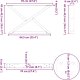 vidaXL Nogi do stolika kawowego 2 szt. Antracyt 70x(42-43,3) cm Stal 10