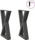 vidaXL Nogi do stolika kawowego 2 szt. Antracyt 38x(42-43,3) cm Stal 1