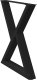 vidaXL Nogi do stołu jadalnego 2 szt. Czarne 80x(72-73,3) cm Stal 4