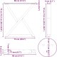 vidaXL Nogi do stołu jadalnego 2 szt. Czarne 80x(72-73,3) cm Stal 10