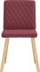 vidaXL Krzesła stołowe, 6 szt., winna czerwień, tapicerowane tkaniną 4