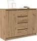 vidaXL Komoda z szufladami Artisan Oak 100,5x35x76 cm Drewno klejone 4