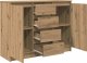 vidaXL Komoda z szufladami Artisan Oak 100,5x35x76 cm Drewno klejone 5