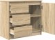 vidaXL Komoda z szufladą Dąb Sonoma 71x35x65 cm Drewno klejone 5