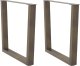 vidaXL Nogi do stołu jadalnego w kształcie litery V 2 szt. Stal 1