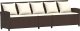 vidaXL Sofa ogrodowa 5-osobowa z poduszkami Brązowy polirattan 2