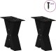 vidaXL Nogi do stolika kawowego, 2 szt., czarne, 40x(30-31) cm, stal 3