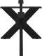 vidaXL Noga stolika kawowego, czarny, 98x58x(42-43) cm, stal 3