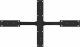 vidaXL Noga stolika kawowego, czarny, 98x58x(42-43) cm, stal 4