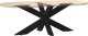 vidaXL Noga stolika kawowego, czarny, 98x58x(42-43) cm, stal 5