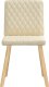 vidaXL Krzesła stołowe, 2 szt., kremowe, obite tkaniną 3
