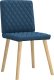 vidaXL Krzesła stołowe, 6 szt., niebieskie, obite tkaniną 3
