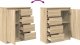 vidaXL Komoda z szufladami Dąb Sonoma 71x35x84 cm Drewno klejone 9