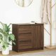 vidaXL Komoda z szufladą Brązowy dąb 71x35x65 cm Drewno klejone 1