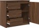 vidaXL Komoda z szufladą Brązowy dąb 71x35x65 cm Drewno klejone 5