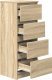 vidaXL Komoda Sonoma Oak 37,5x35x99 cm Drewno klejone 5