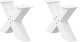 vidaXL Nogi do stolika kawowego, 2 szt., białe, 50x(30-31) cm, stal 1