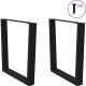 vidaXL Nogi do stołu jadalnego w kształcie litery V 2 szt. Czarne Stal 3