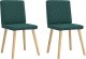 vidaXL Krzesła stołowe, 2 szt., ciemnozielone, obite tkaniną 2