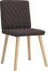 vidaXL Krzesła stołowe, 6 szt., ciemnobrązowe, obite tkaniną 3