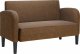 vidaXL Sofa dwuosobowa brązowa 110 cm sztuczna skóra 2