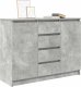 vidaXL Komoda z szufladami Betonowy Szary 100,5x35x76cm Drewno klejone 4