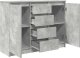 vidaXL Komoda z szufladami Betonowy Szary 100,5x35x76cm Drewno klejone 5