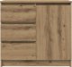 vidaXL Komoda z szufladą Artisan Oak 71x35x65 cm Drewno klejone 6