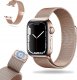 Metalowa magnetyczna bransoletka milanese na Apple Watch (38/40/41/42 mm) różowo złota 1