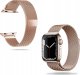 Metalowa magnetyczna bransoletka milanese na Apple Watch (38/40/41/42 mm) różowo złota 2