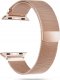 Metalowa magnetyczna bransoletka milanese na Apple Watch (38/40/41/42 mm) różowo złota 3