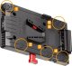 V-lock Power adapter plate; USB Output 5.1V / 2.1A; 3 x D-Tap Output 14.8V / 5A;  50cm Breakway Cable with Sony FX9 type Conector 3
